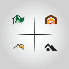 Housing Development Minimal Logo Vectors