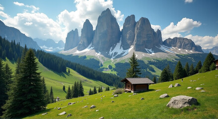 swiss alpine landscape