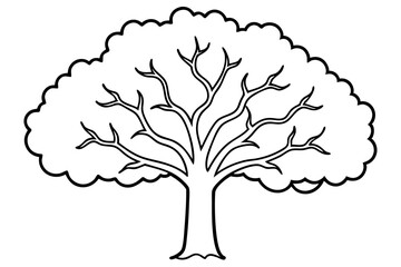 Oak Tree vector design white background