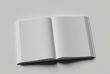 Opened page of magazine