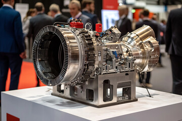 Innovative jet engine showcased at technology exhibition event
