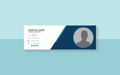 Email signature template or email footer and social media cover design