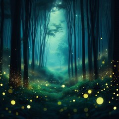 Obraz premium Fireflies lighting up the night ;