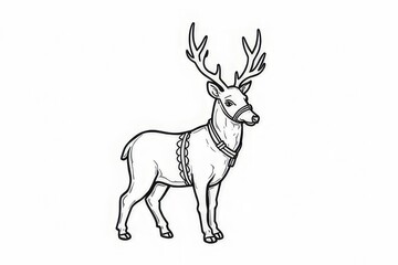 Obraz premium illustration of a coloring book page with playful elements