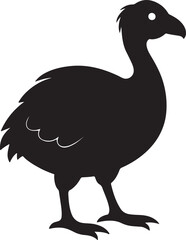 Extinct Dodo Bird Silhouette Vector