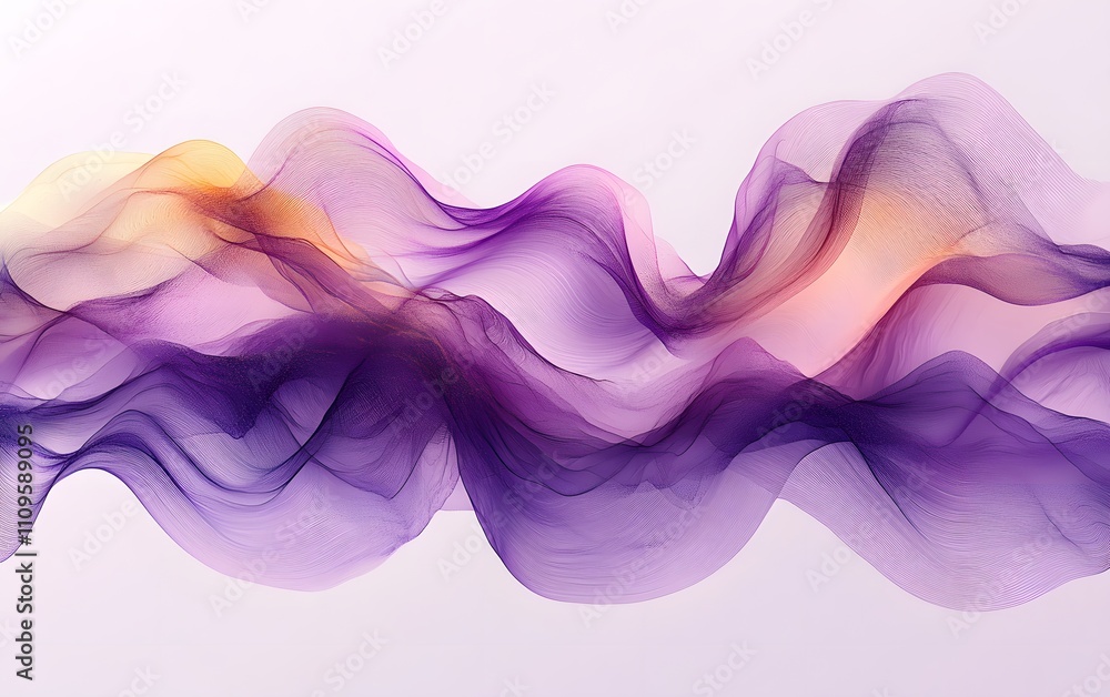 Canvas Prints layers of purple and pink translucent fabric-like textures resembling flower petals, creating a soft