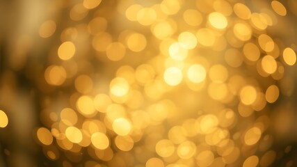 Fototapeta premium Gold sparkling lights festive background with texture. Repeated golden dotted glitter pattern. Celebration Christmas, new year or birthday party repeating backdrop. Invitation, banner, advertising