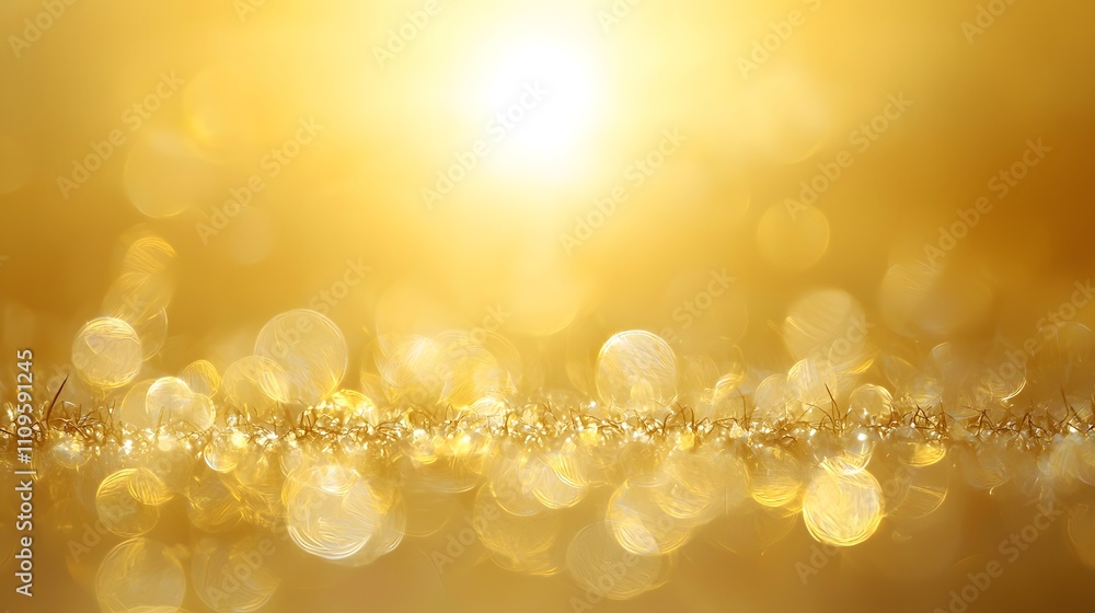 Canvas Prints glowing sunlight reflecting on sparkling golden grass with a soft blurred yellow background for a na