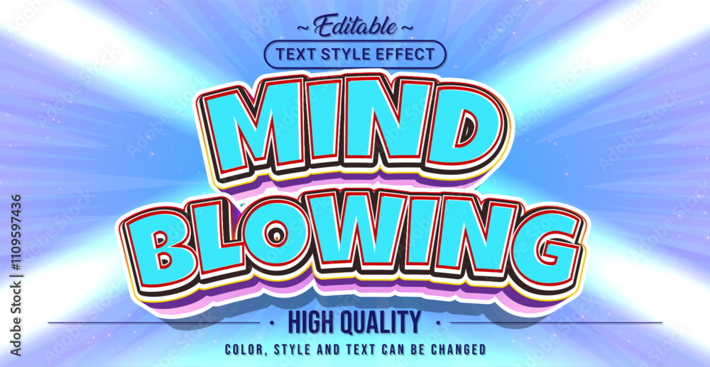 Poster Editable text style effect - Mind Blowing text style theme.