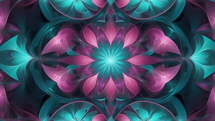 Cyan Dreams: Fractal Mosaic Symphony 