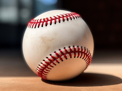 A close up of a baseball with a screw embedded symbolizing the screwball pitch