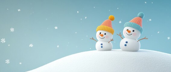 snowman in a snow