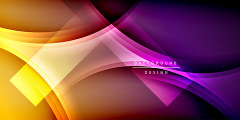 Expressive poster with shadow lines. Features technology, minimalist, and business themes, bright vibrant color schemes
