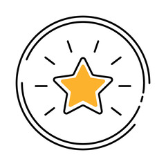 Obraz premium Respect – Star Emblem Representing Recognition and Esteem Transparent PNG