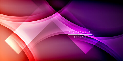 Expressive poster with shadow lines. Features technology, minimalist, and business themes, bright vibrant color schemes