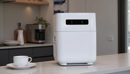 High-Tech Air Purifier in a Sleek Kitchen Design
