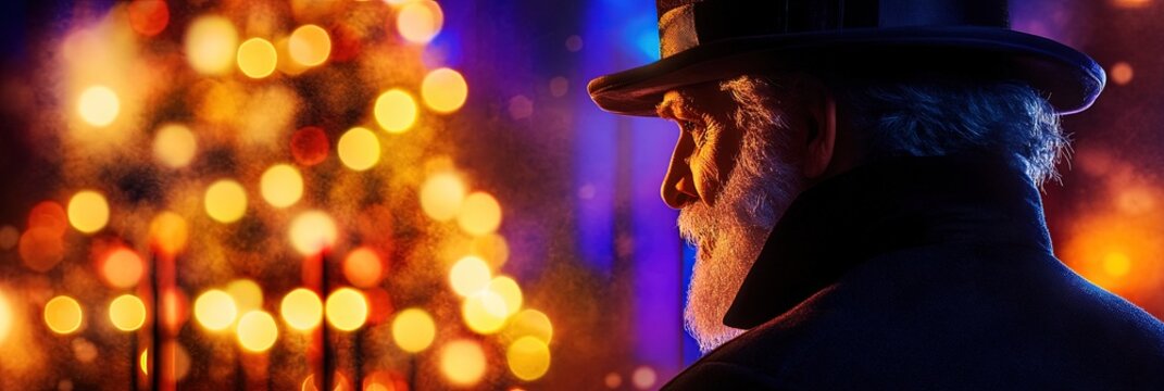 A Christmas Carol concept with Scrooge