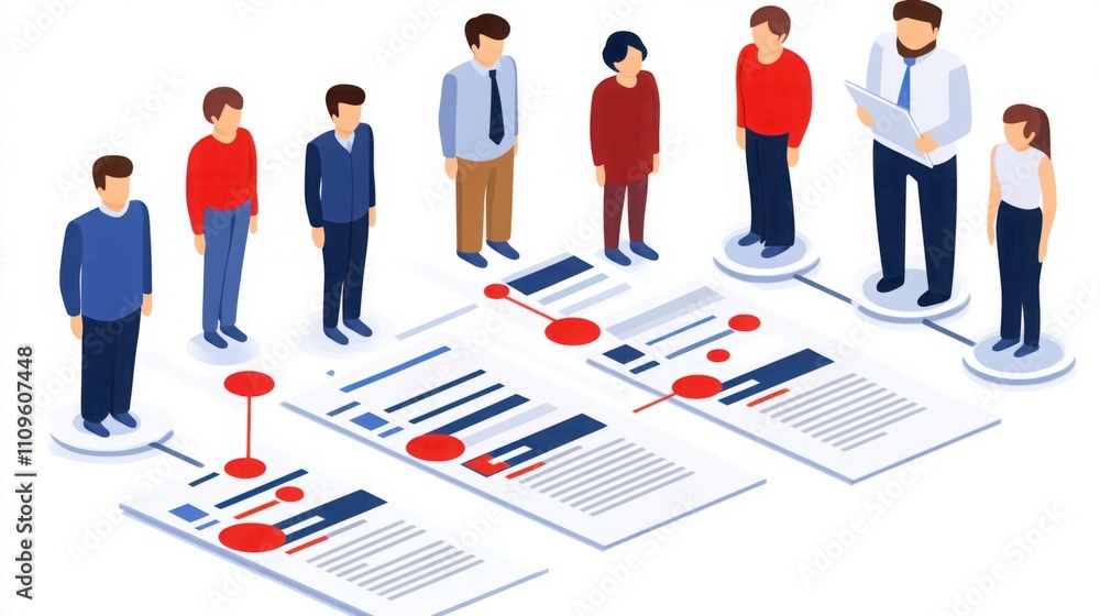 Aufkleber group of diverse business professionals engaging in collaborative meeting over data analysis and rep