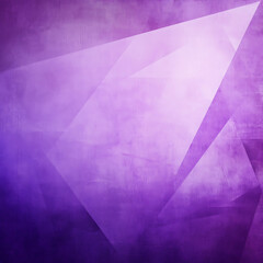 abstract purple background with faint shapes of triangles and low poly blocks and triangle pattern and soft white grunge border texture, Generative Ai
