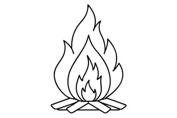 Campfire vector design white background