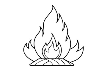 Campfire vector design white background
