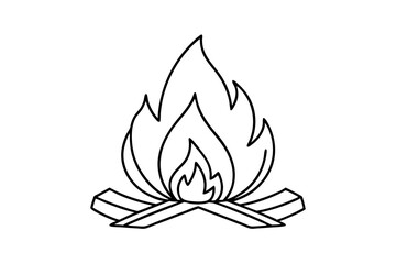 Campfire vector design white background