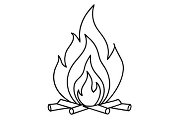 Campfire vector design white background