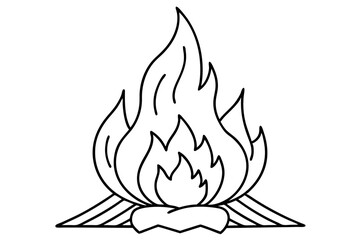 Campfire vector design white background