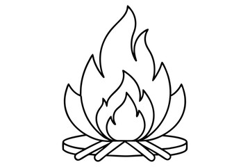 Campfire vector design white background