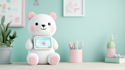 Pediatric Digital Biometric Health Monitor for Cozy Kids' Rooms