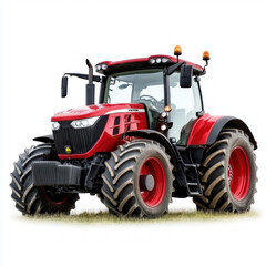 Obraz premium Red Tractor Isolated