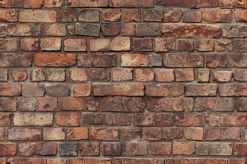 Fototapeta premium Photo of Old brown brick wall. Background texture for backdrops or mapping