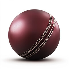 Cricket Ball Silhouette, Illustration Isolated On White Background