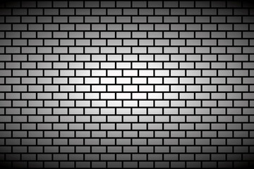 Black and white brick texture. Brick wall pattern design.