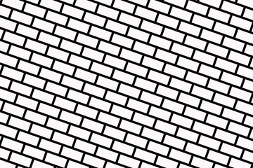 Black and white brick texture. Brick wall pattern design.