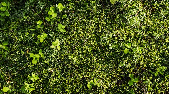 Lush Green Nature Textures of Leaves and Foliage in Spring Garden