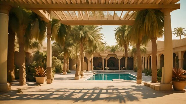 Courtyard with pool