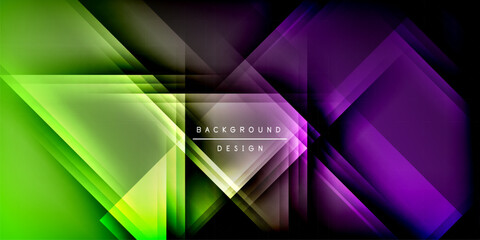 Expressive poster with shadow lines. Features technology, minimalist, and business themes, bright vibrant color schemes