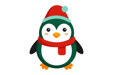 penguin with santa hat