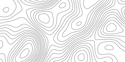 The black grey on white contours vector topography stylized height of the lines. The concept of a conditional geography scheme and the terrain path. Ultra wide. Map vector terrain Illustration.