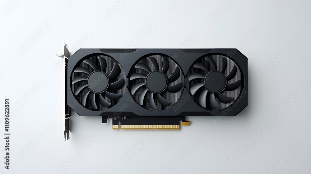 Poster hightech gpu features advanced silicon chip technology tech showcase digital display modern environm