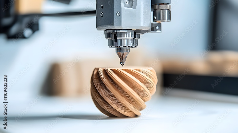 Poster innovative manufacturing process using material science printing technology workshop 3d printed desi