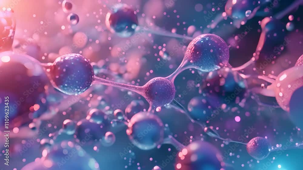 Poster Abstract Background with Connected Spheres