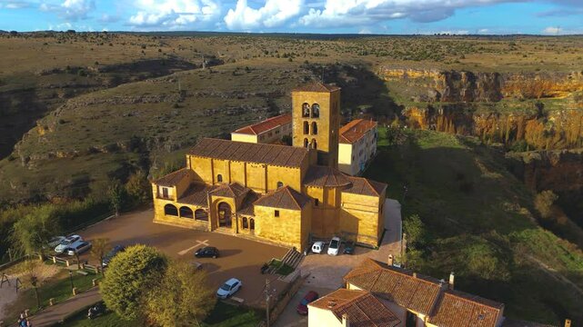 Aerial view of Sepulveda, Segovia province, Spain