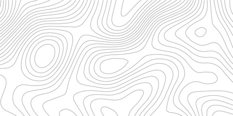 The black grey on white contours vector topography stylized height of the lines. The concept of a conditional geography scheme and the terrain path. Ultra wide. Map vector terrain Illustration.