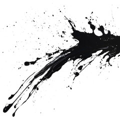 Naklejka premium dynamic splash of black liquid against transparent background, showcasing fluid motion and energy. Perfect for creative projects and artistic designs