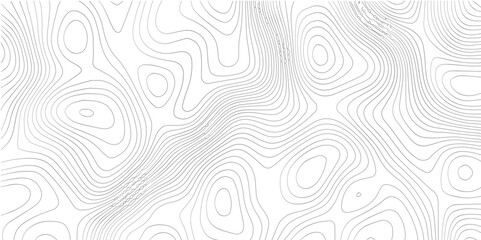 The black grey on white contours vector topography stylized height of the lines. The concept of a conditional geography scheme and the terrain path. Ultra wide. Map vector terrain Illustration.