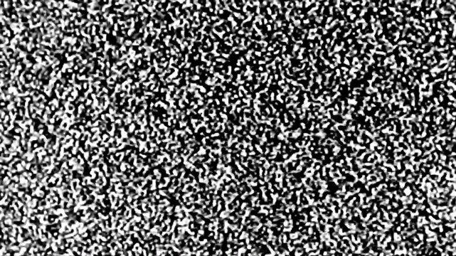 TV signal lost. White noise of TV signal failure