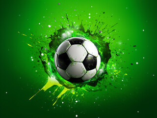 Soccer design with a green background in vector artwork