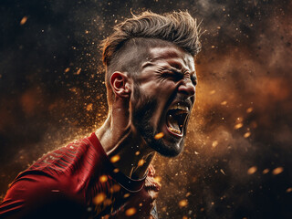 Mixed media depiction of the best moments in soccer